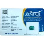 Emerald (Panna) - 3.00 Carat (3.30 Ratti)- Origin - Zambia - Image 2