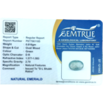 Emerald (Panna) - 4.08 Carat (4.48 Ratti)- Origin - Zambia - Image 2