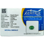 Emerald (Panna)-4.47 Carat (4.91 Ratti)-Origin -Zambia - Image 2