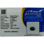 Emerald (Panna)-5.60 Carat (6.15 Ratti)-Origin -Zambia - Image 2