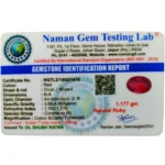 Ruby (Manik)-5.88 Carat (6.46 Ratti)-Origin-Bangkok - Image 2