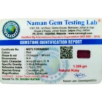 Ruby (Manik)-6.64 Carat (7.30 Ratti)-Origin-Bangkok - Image 2