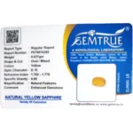 Yellow Sapphire-3.1 Carat (3.5 Ratti)-Origin-Bangkok - Image 2