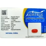 Red Coral Stone - 5.57 Carat (6.12 Ratti)-Origin-Italy - Image 2