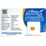 Yellow Sapphire-3.42 Carat (3.75 Ratti)-Origin-Bangkok - Image 2