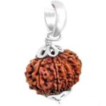 Natural 9 Mukhi Nepal Rudraksha Pendant in Pure Silver (Bead Size: 16-19 MM) - Image 2