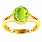 Certified Peridot Ring in Panchdhatu