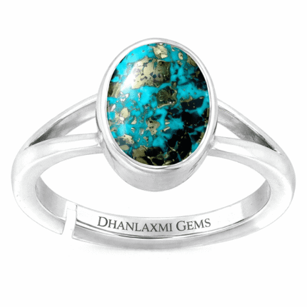 Certified Irani Turquoise Ring in Silver